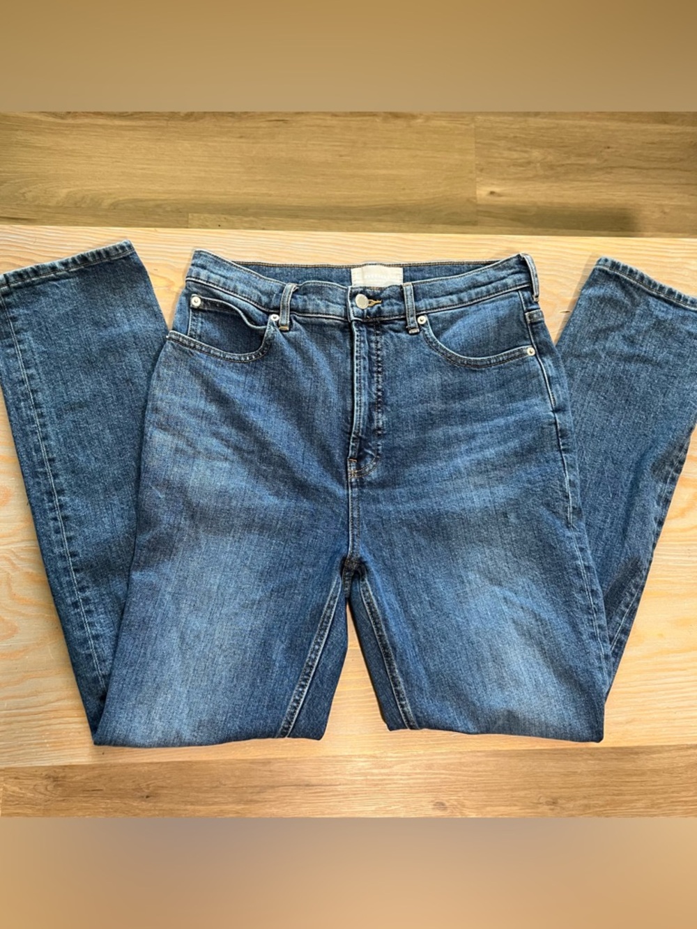 Everlane The way high slim jean in medium light wash size 29 short
